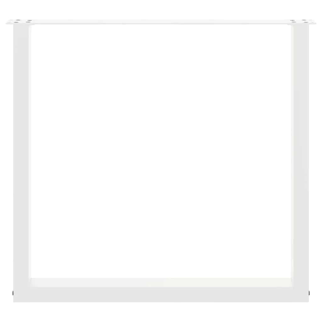 Pieds de table à manger en U 2 pièces Blanc 90 x (72-73) cm Acier - XIOS