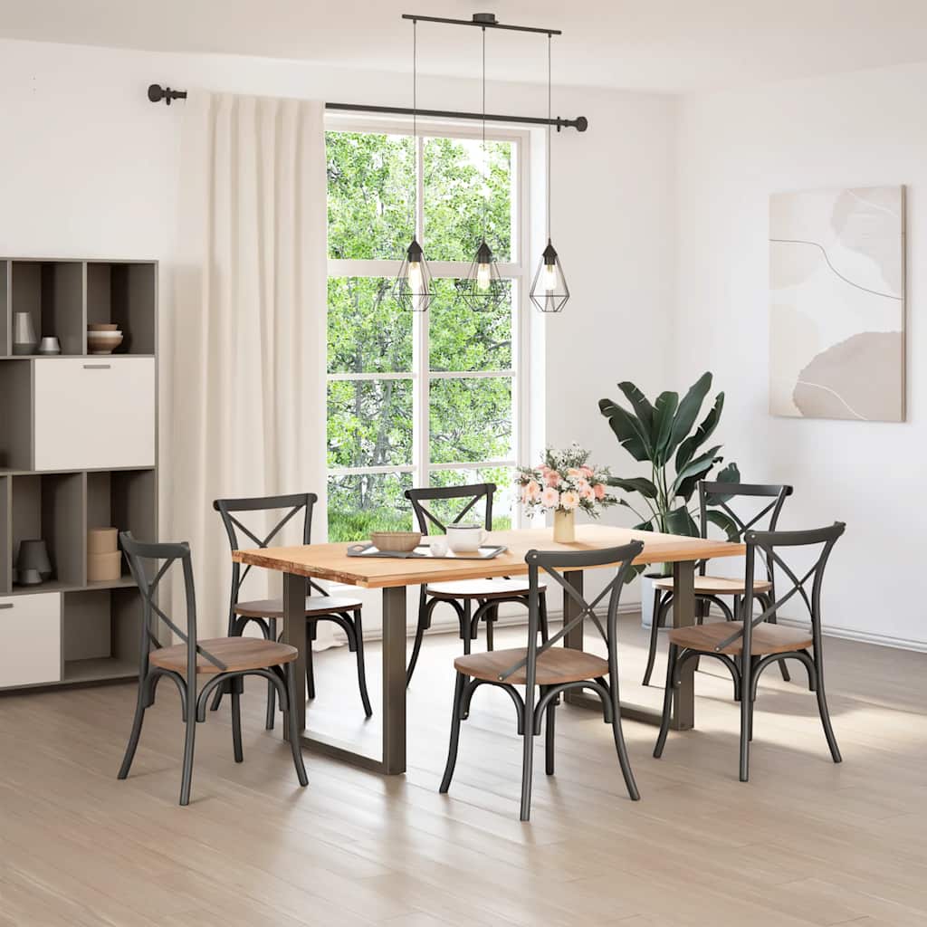 Pieds de table à manger en forme de U, 2 pièces, acier naturel, 90 x (72-73) cm - XIOS