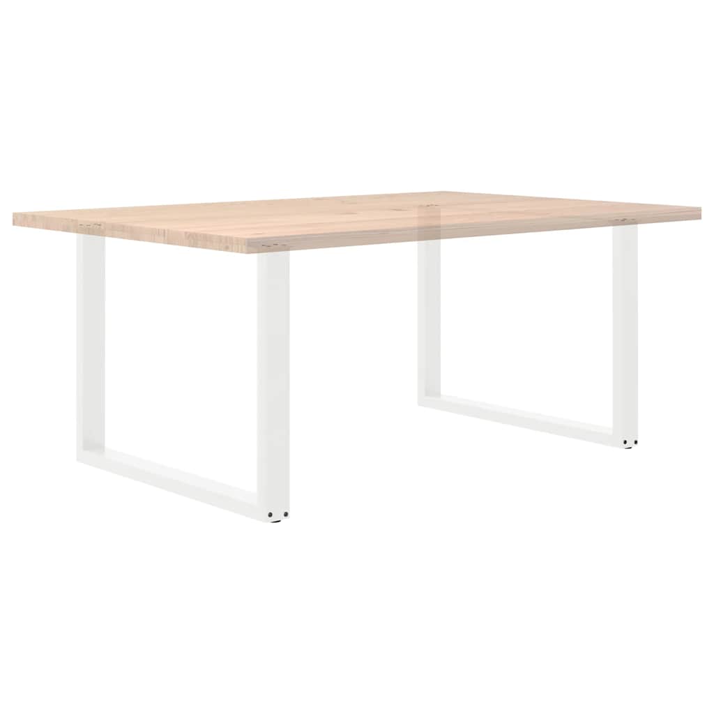 Pieds de table à manger en U 2 pièces Blanc 100 x (72-73) cm Acier - XIOS