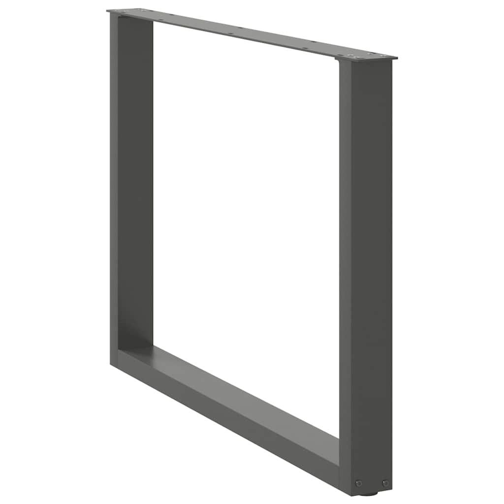 Pieds de table à manger en U 2 pièces Anthracite 100 x (72-73) cm Acier - XIOS