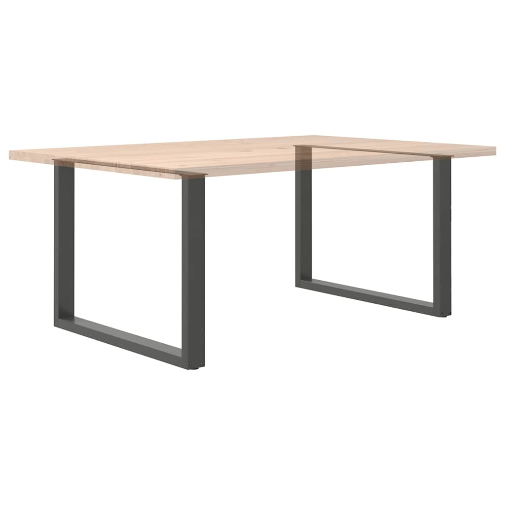 Pieds de table à manger en U 2 pièces Anthracite 100 x (72-73) cm Acier - XIOS