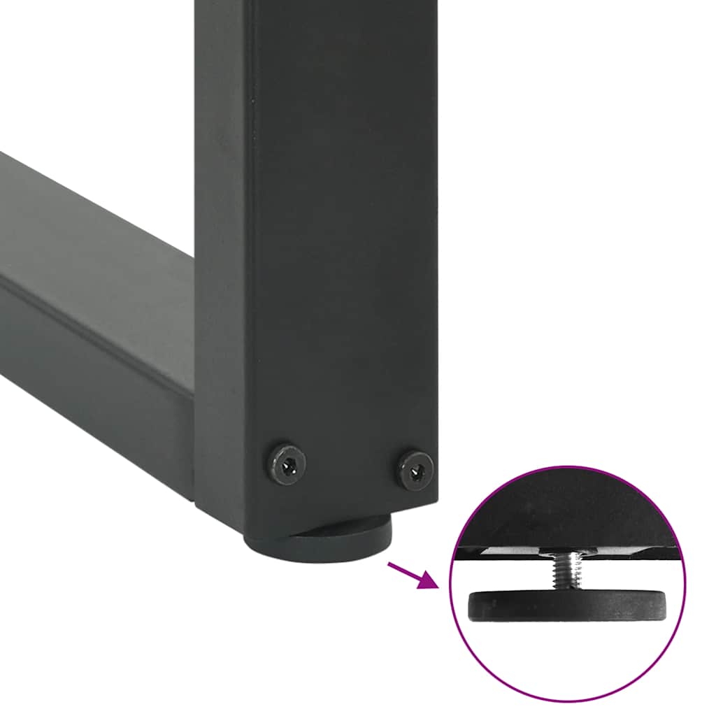 Pieds de table à manger en U 3 pièces Anthracite 70 x (72-73) cm Acier - XIOS