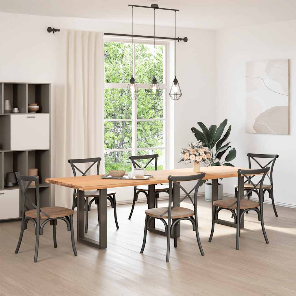 Pieds de table à manger en U 3 pièces Acier naturel 70 x (72-73) cm Acier - XIOS