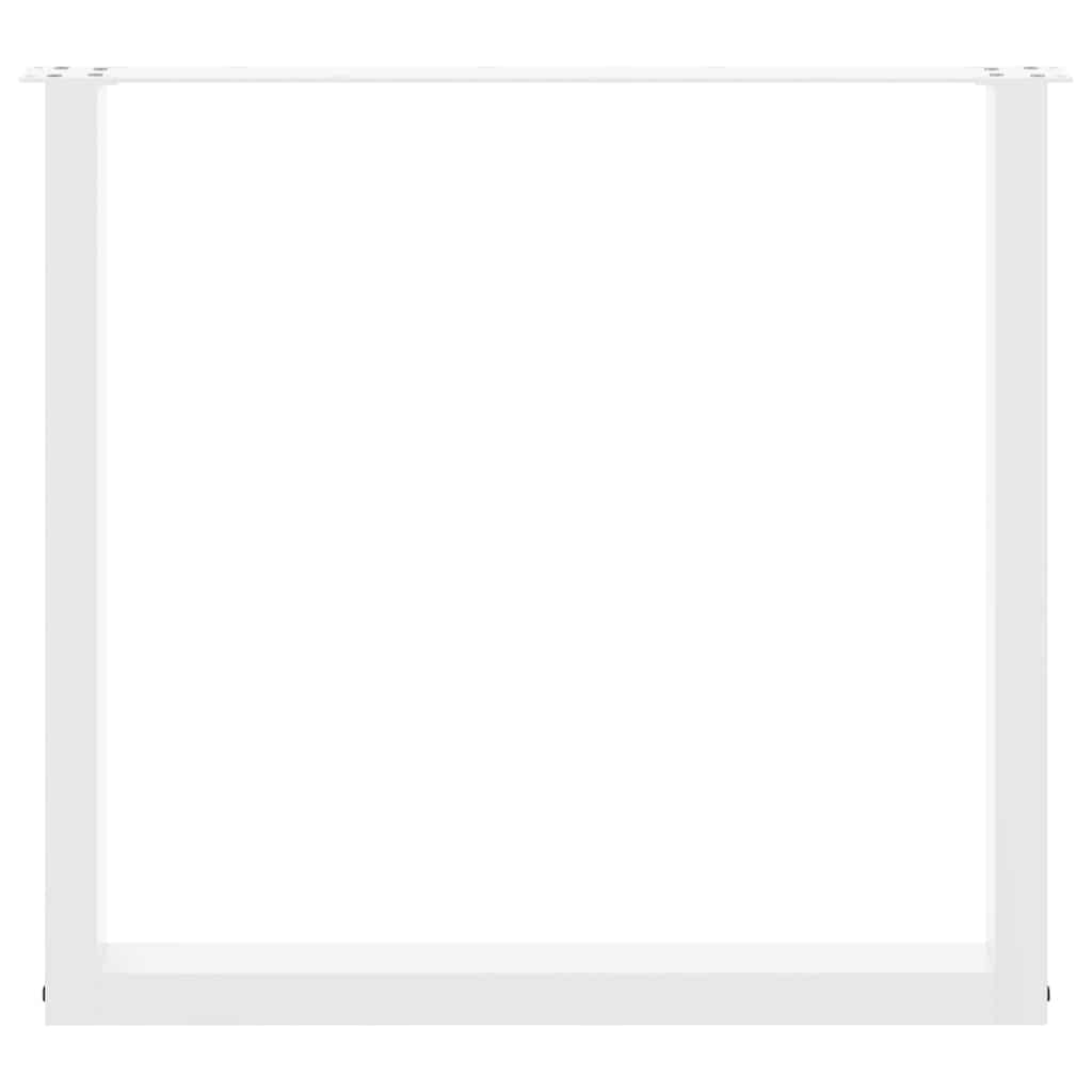 Pieds de table à manger en U 3 pièces Blanc 80 x (72-73) cm Acier - XIOS