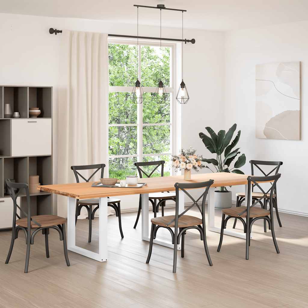 Pieds de table à manger en U 3 pièces Blanc 90 x (72-73) cm Acier - XIOS