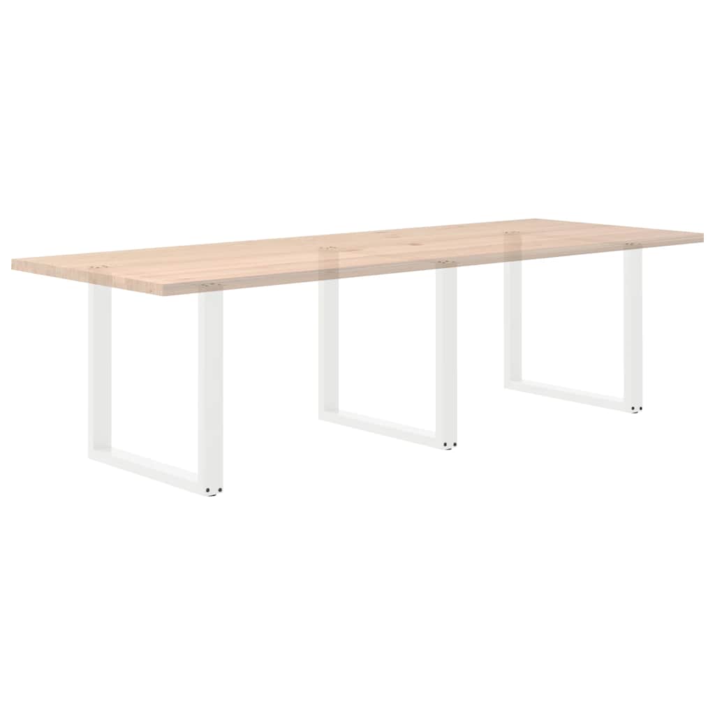 Pieds de table à manger en U 3 pièces Blanc 90 x (72-73) cm Acier - XIOS