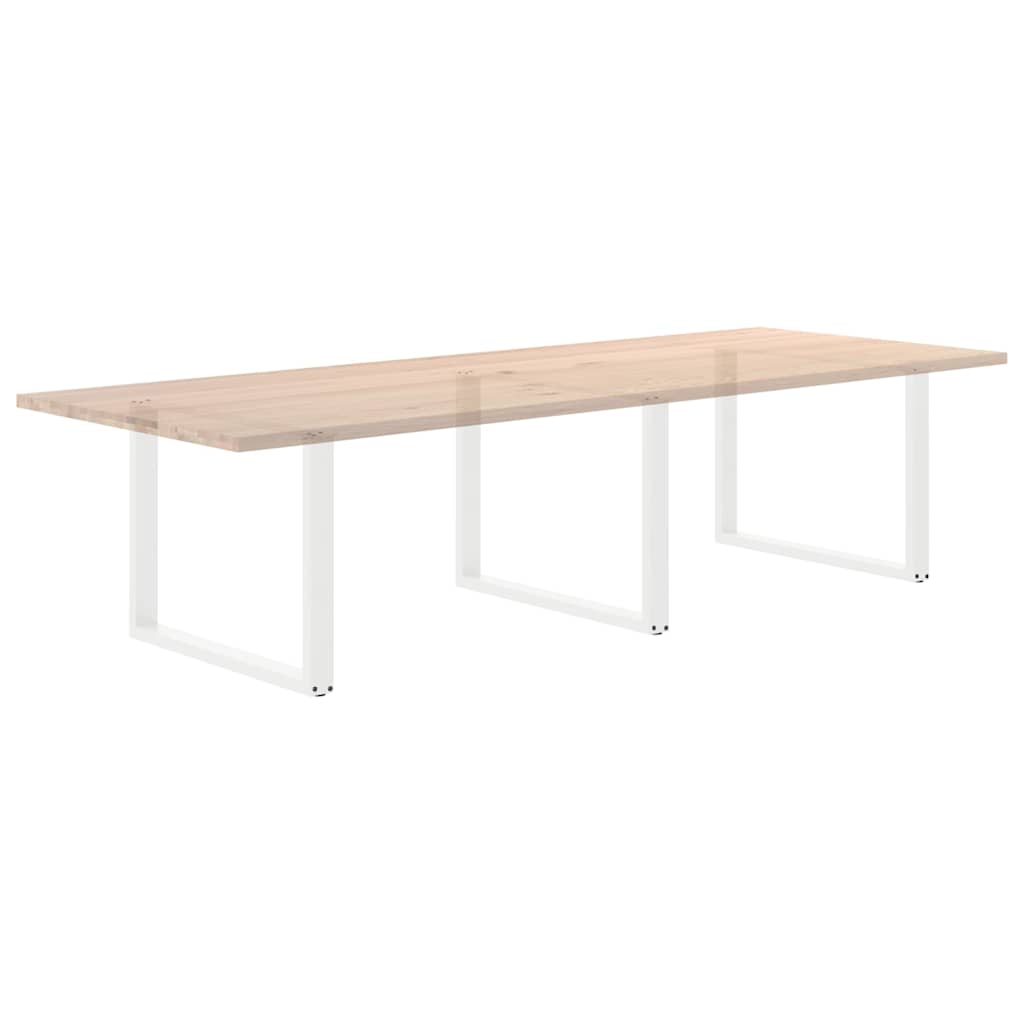 Pieds de table à manger en U 3 pièces Blanc 100 x (72-73) cm Acier - XIOS
