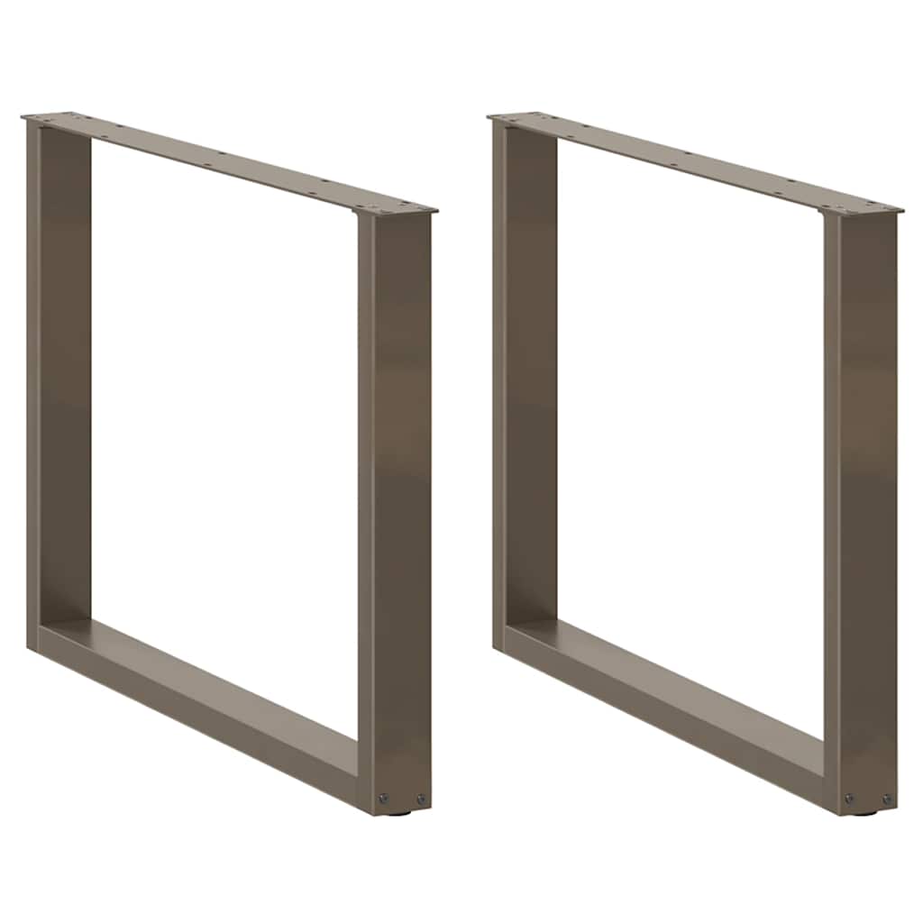 Pieds de table à manger en U 3 pièces Acier naturel 100 x (72-73) cm Acier - XIOS