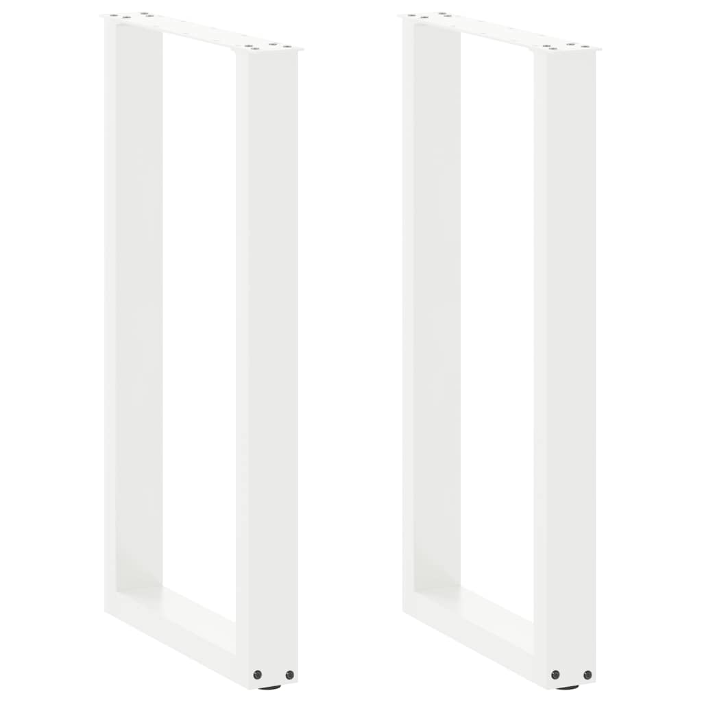 Pieds de table de bar en U, 2 pièces, blanc, 40 x (90-91) cm, acier - XIOS