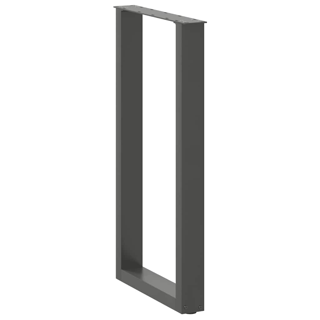 Pieds de table de bar en U 2 pièces Anthracite 40 x (90-91) cm Acier