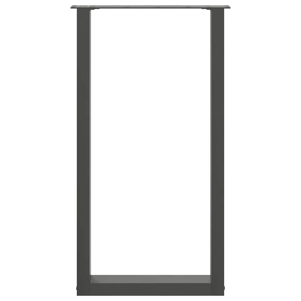 Pieds de table de bar en U 2 pièces Anthracite 40 x (90-91) cm Acier