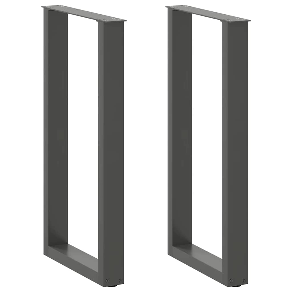 Pieds de table de bar en U 2 pièces Anthracite 50 x (90-91) cm Acier XIOS