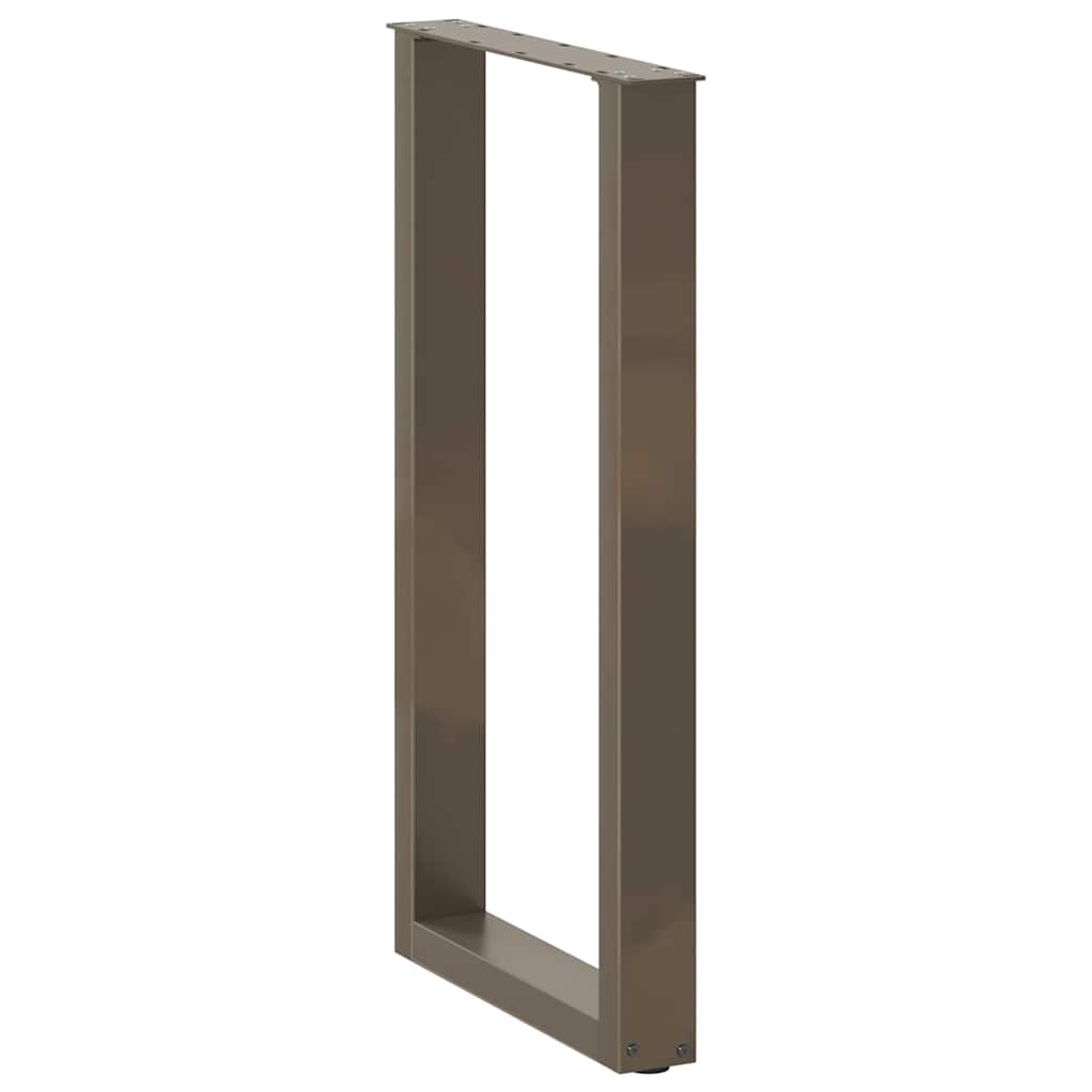Pieds de table de bar en U 2 pièces Acier naturel 50 x (90-91) cm Acier