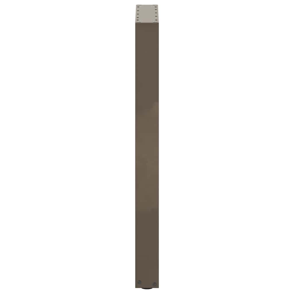 Pieds de table de bar en U 2 pièces Acier naturel 50 x (90-91) cm Acier