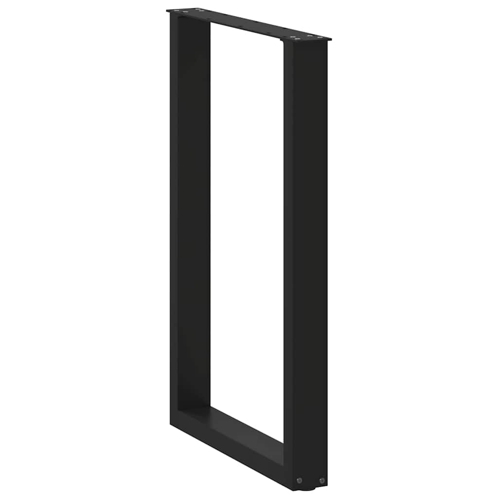 Pieds de table de bar en U, 2 pièces, noir, 60 x 90-91 cm, acier - XIOS