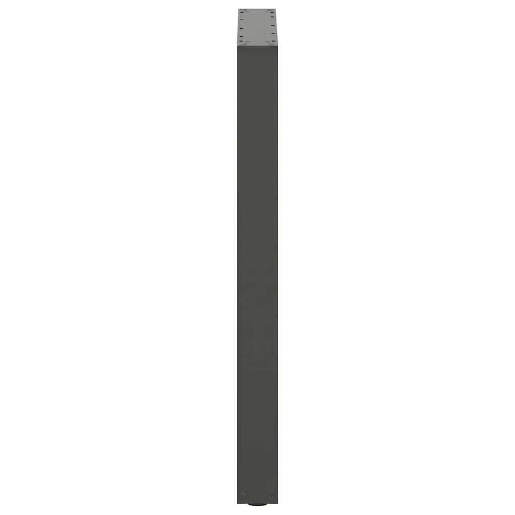 Pieds de table de bar en U 2 pièces Anthracite 60 x (90-91) cm Acier