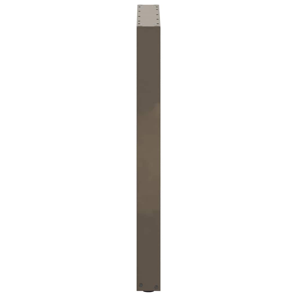 Pieds de table de bar en U 2 pièces Acier naturel 60 x (90-91) cm Acier