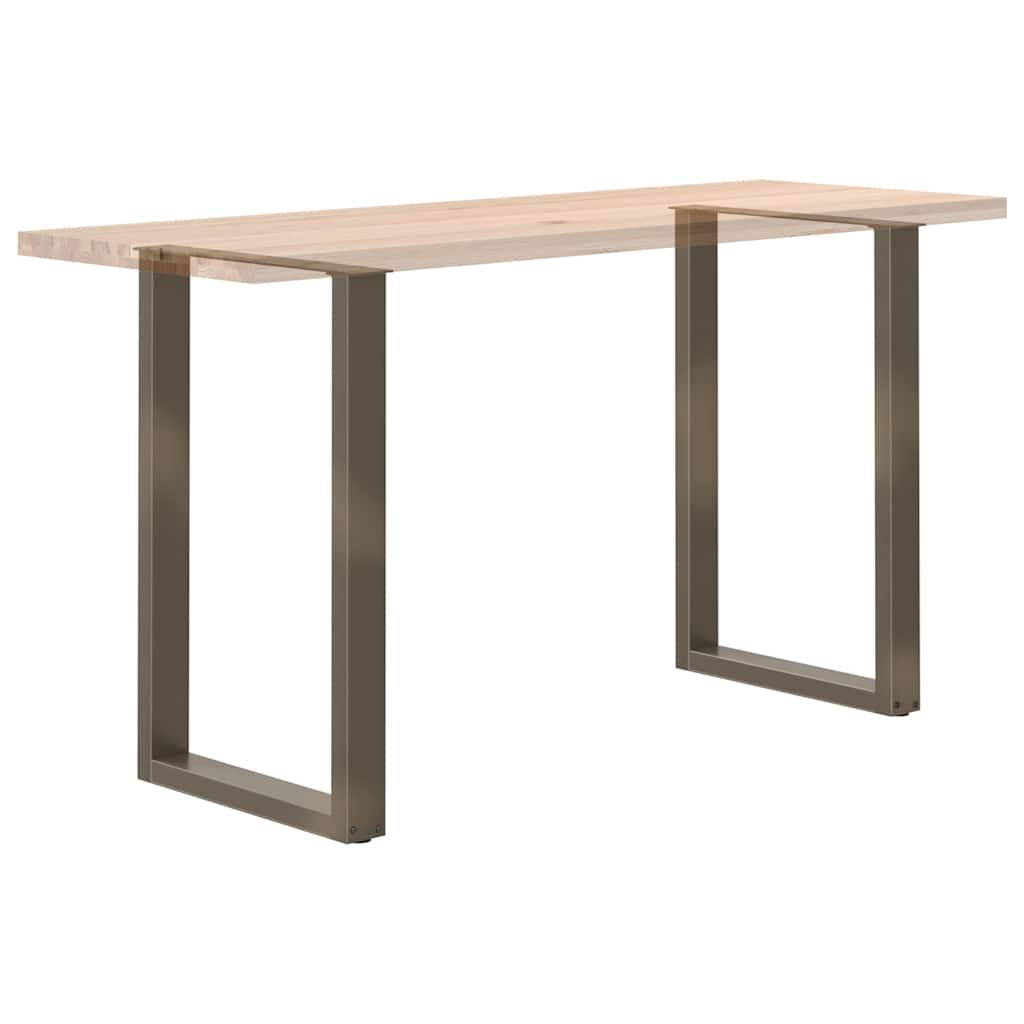 Pieds de table de bar en U 2 pièces Acier naturel 60 x (90-91) cm Acier