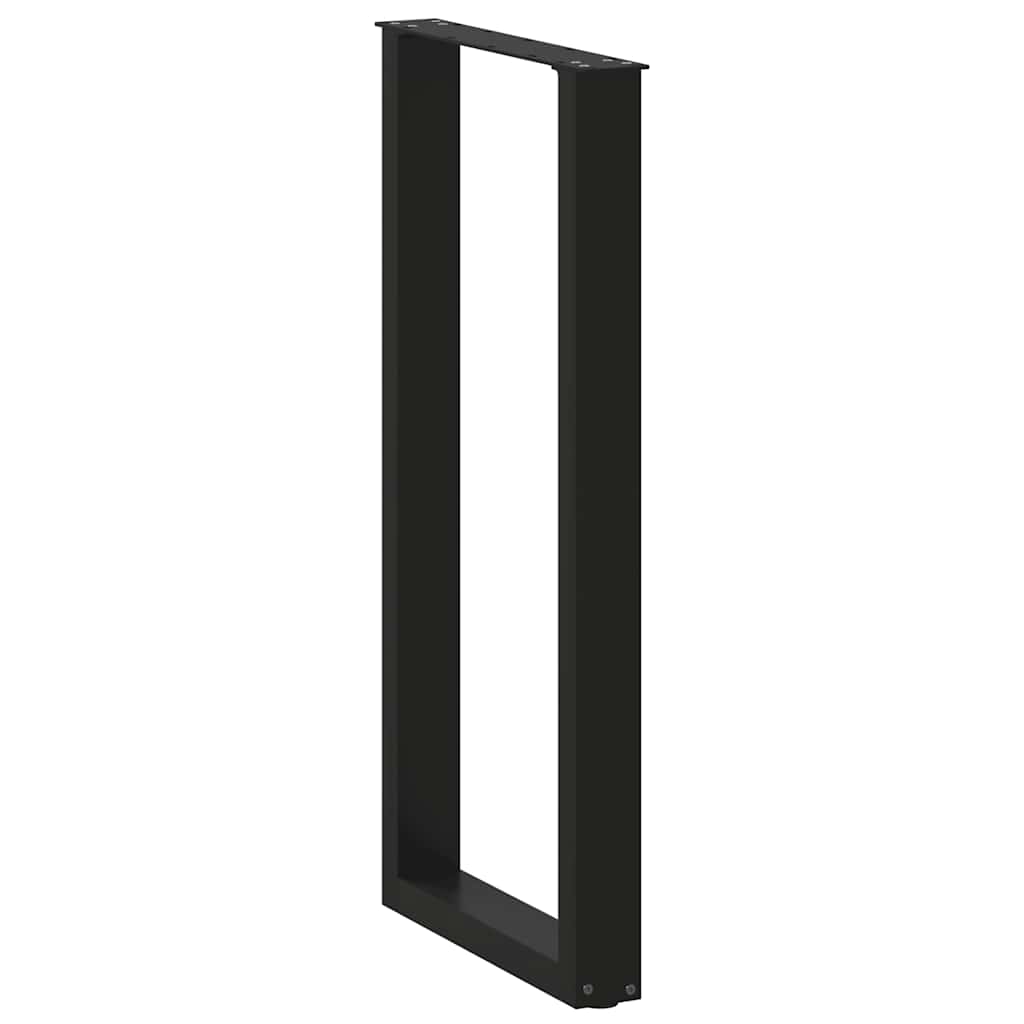 Pieds de table de bar en U 2 pièces Noir 40 x (100-101) cm Acier - XIOS