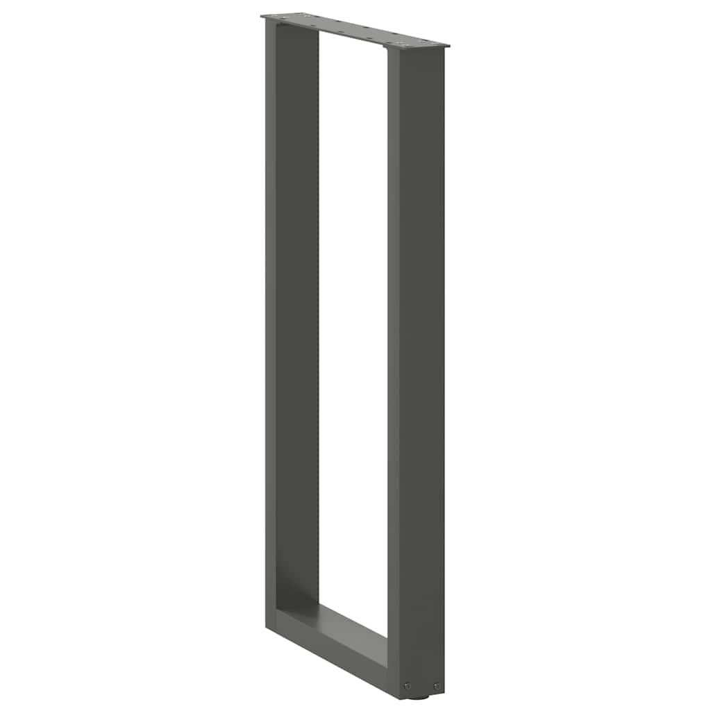 Pieds de table de bar en U 2 pièces Anthracite 40 x (100-101) cm Acier - XIOS