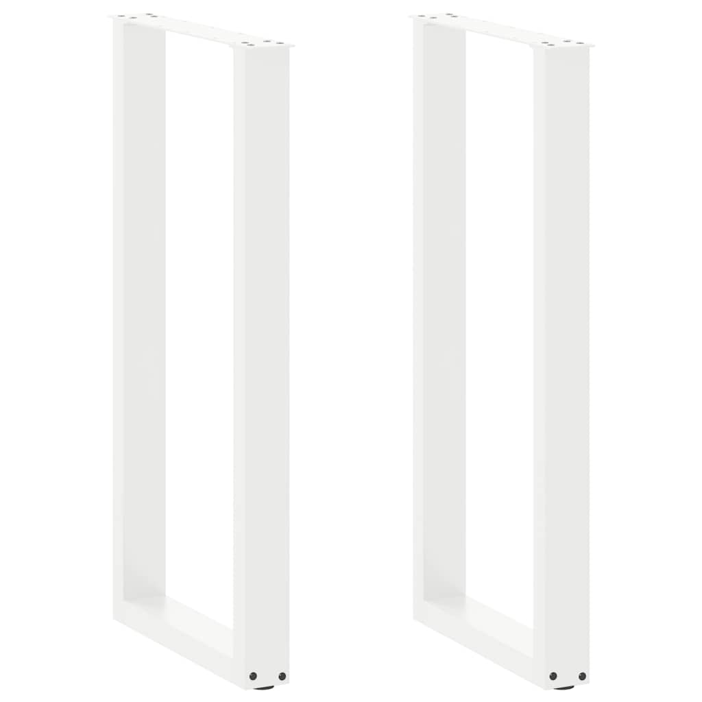 Pieds de table de bar en U, 2 pièces, blanc, 50 x (100-101) cm, acier - XIOS