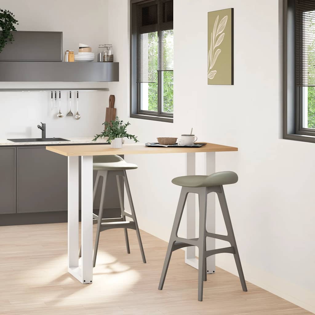 Pieds de table de bar en U, 2 pièces, blanc, 50 x (100-101) cm, acier - XIOS