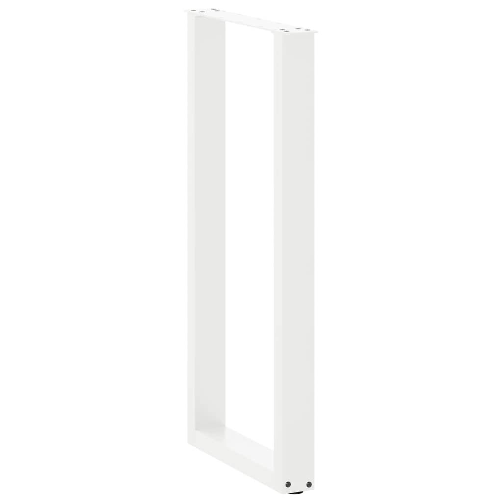 Pieds de table de bar en U, 2 pièces, blanc, 50 x (100-101) cm, acier - XIOS
