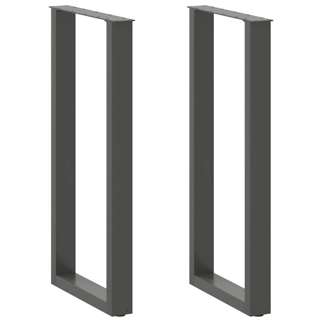 Pieds de table de bar en U 2 pièces Anthracite 50 x (100-101) cm Acier - XIOS
