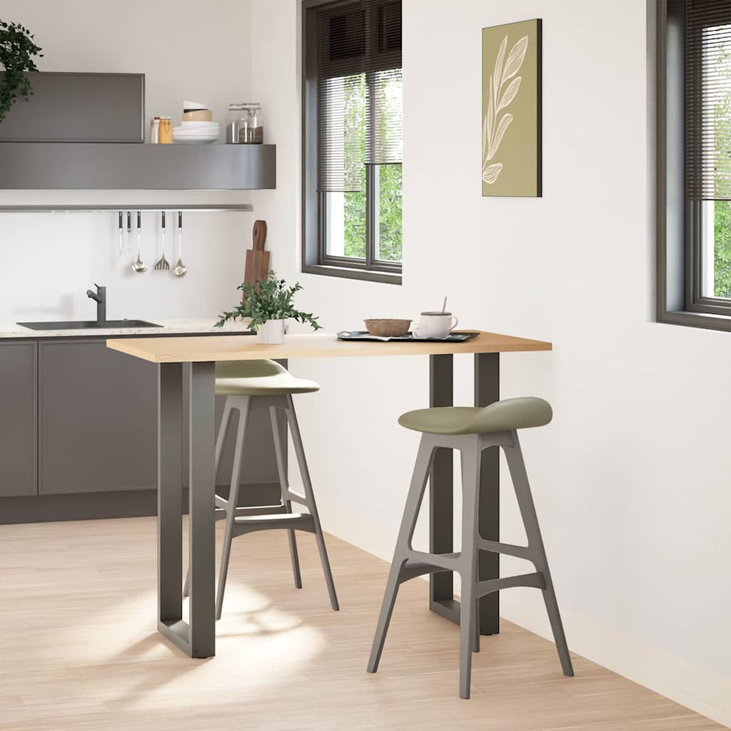 Pieds de table de bar en U 2 pièces Anthracite 50 x (100-101) cm Acier