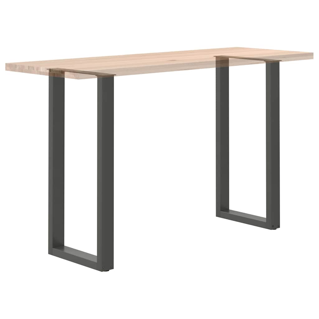 Pieds de table de bar en U 2 pièces Anthracite 50 x (100-101) cm Acier