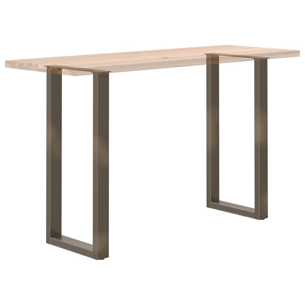 Pieds de table de bar en forme de U, 2 pièces, acier naturel, 50 x (100-101) cm - XIOS