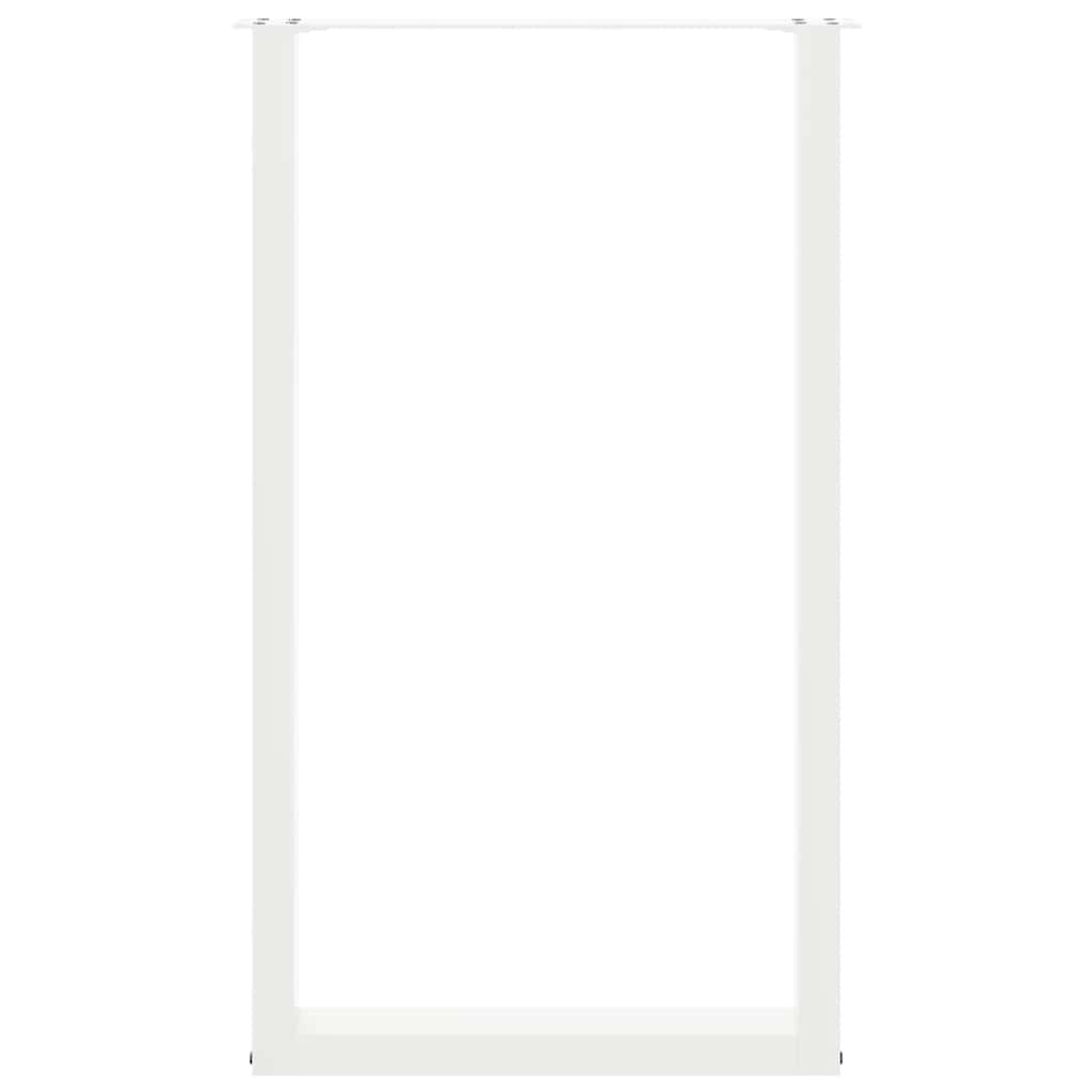 Pieds de table de bar en U, 2 pièces, blanc, 60 x (100-101) cm, acier - XIOS