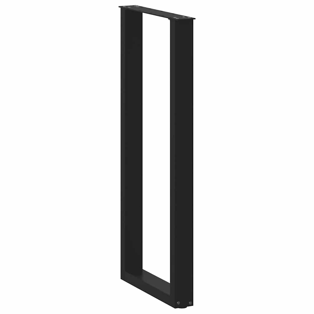 Pieds de table de bar en U, 2 pièces, noir, 40 x (110-111) cm, acier - XIOS