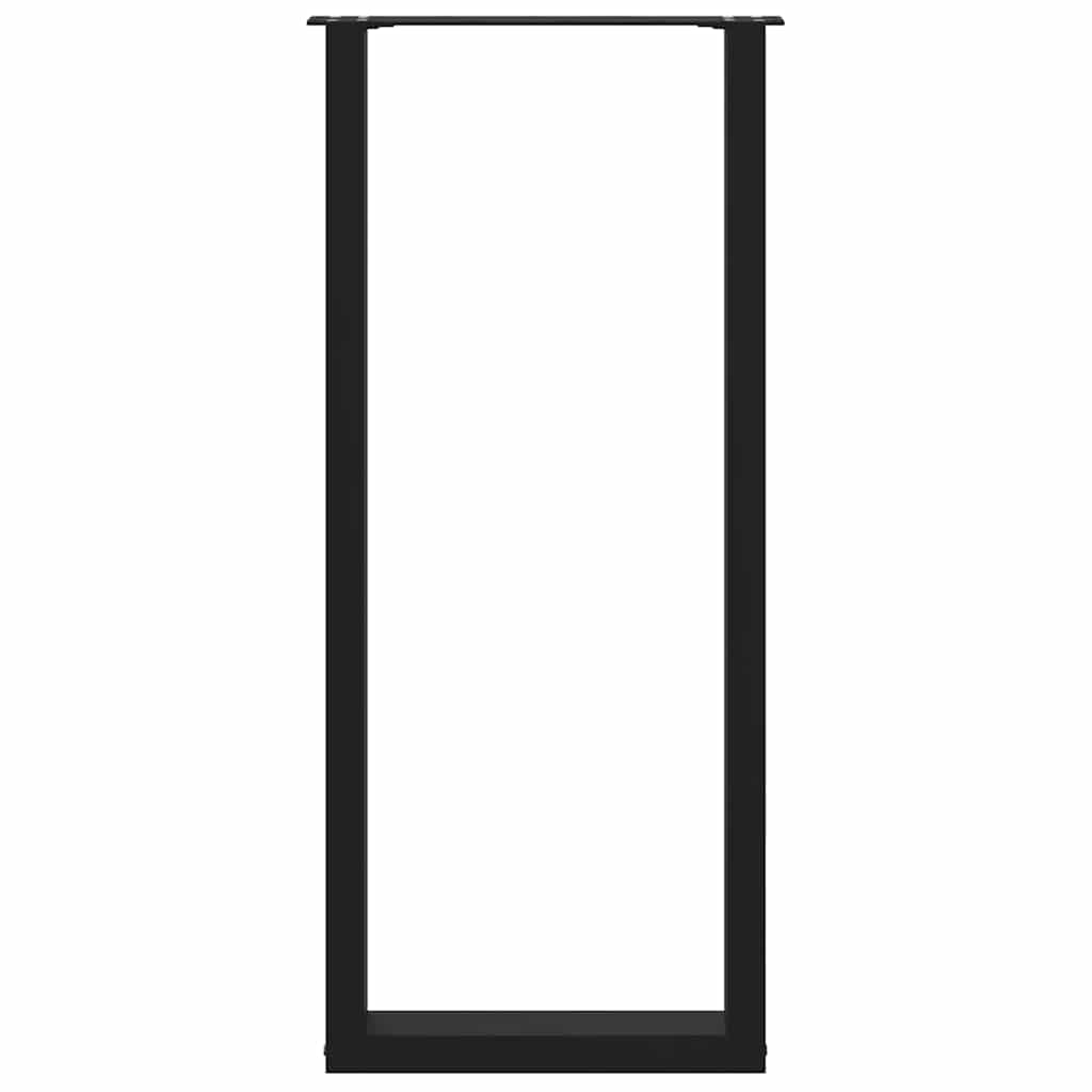 Pieds de table de bar en U, 2 pièces, noir, 40 x (110-111) cm, acier - XIOS