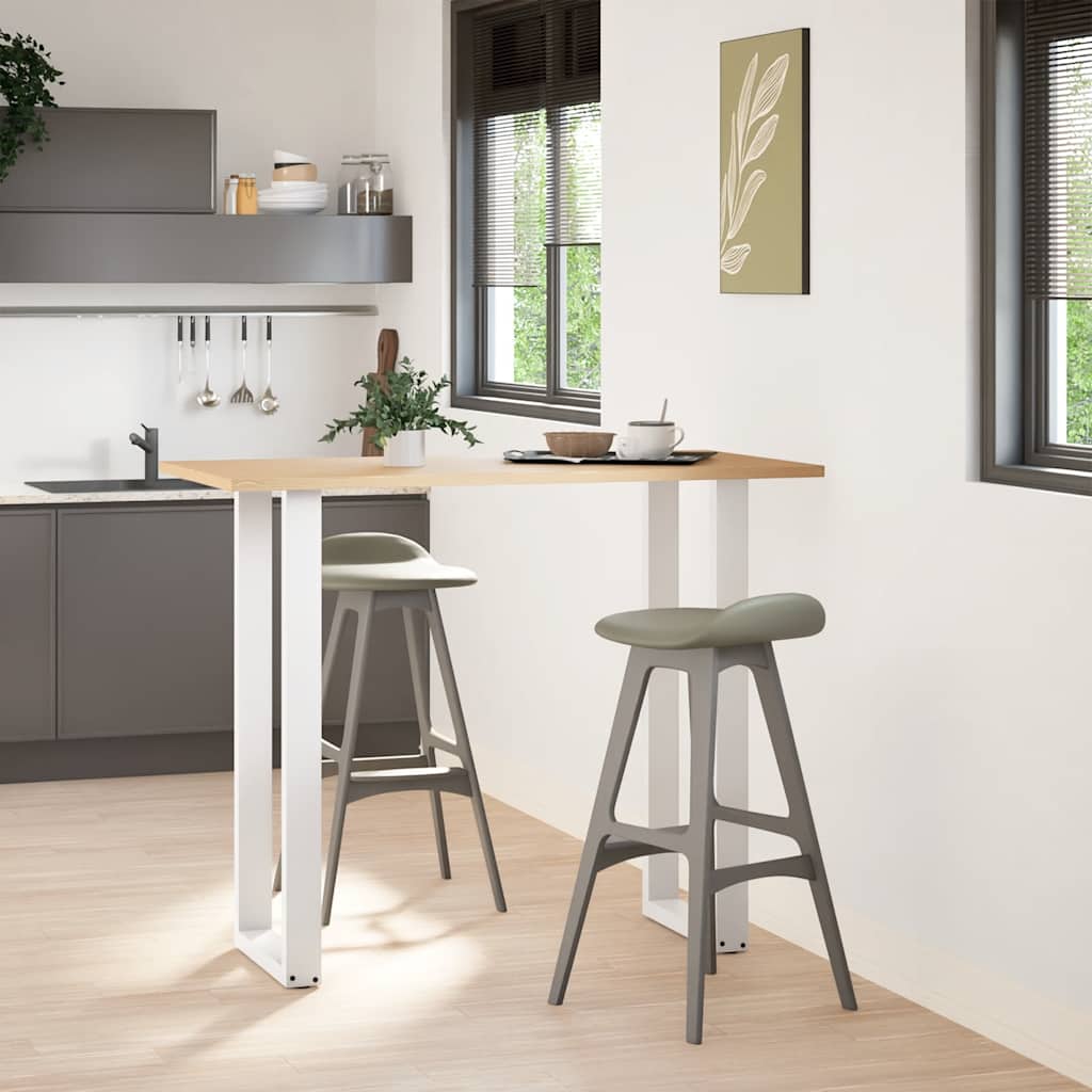 Pieds de table de bar en U, 2 pièces, blanc, 40 x (110-111) cm, acier - XIOS