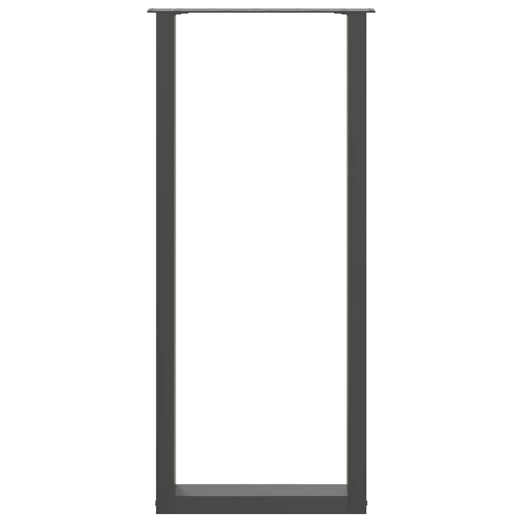 Pieds de table de bar en U 2 pièces Anthracite 40 x (110-111) cm Acier - XIOS