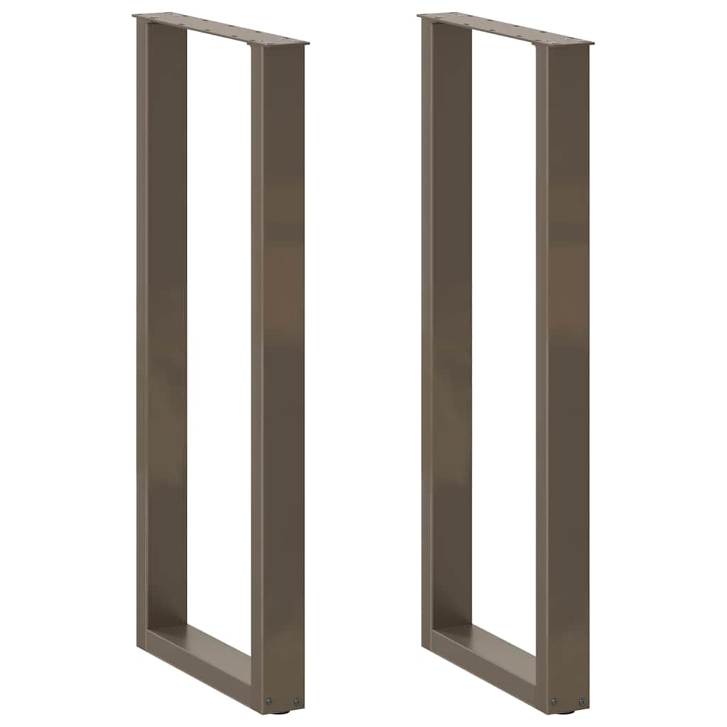 Pieds de table de bar en U 2 pièces Acier naturel 40 x (110-111) cm Acier - XIOS