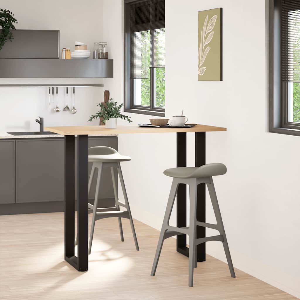 Pieds de table de bar en U, 2 pièces, noir, 50 x (110-111) cm, acier - XIOS