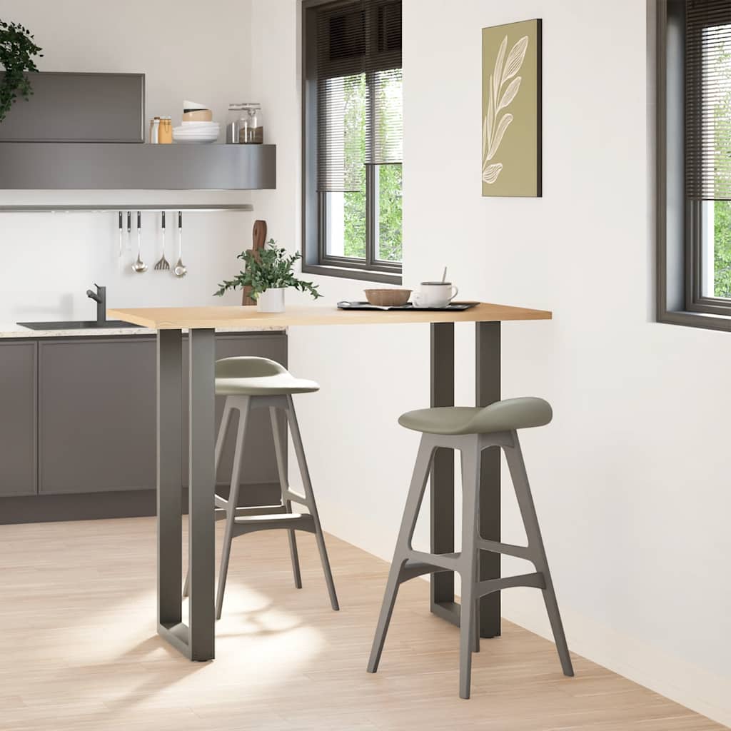 Pieds de table de bar en U 2 pièces Anthracite 50 x (110-111) cm Acier