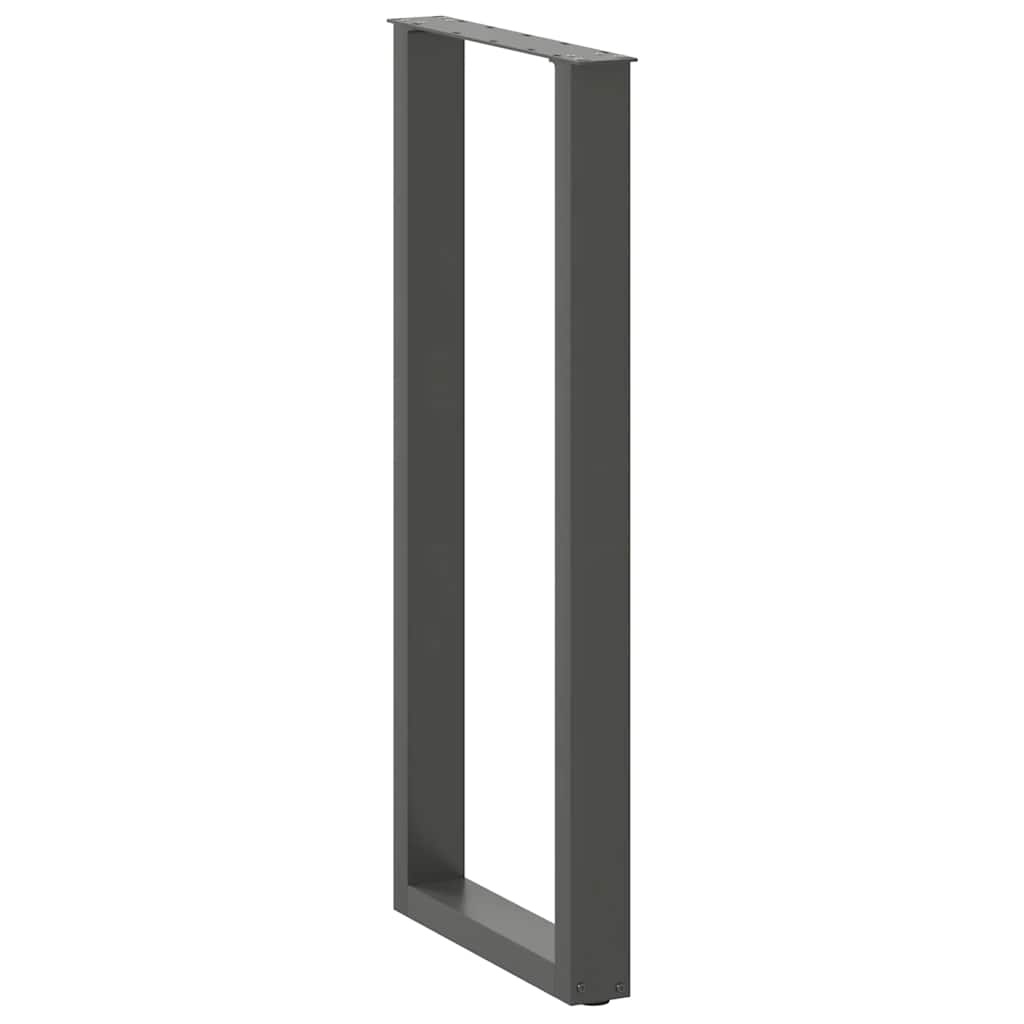 Pieds de table de bar en U 2 pièces Anthracite 50 x (110-111) cm Acier