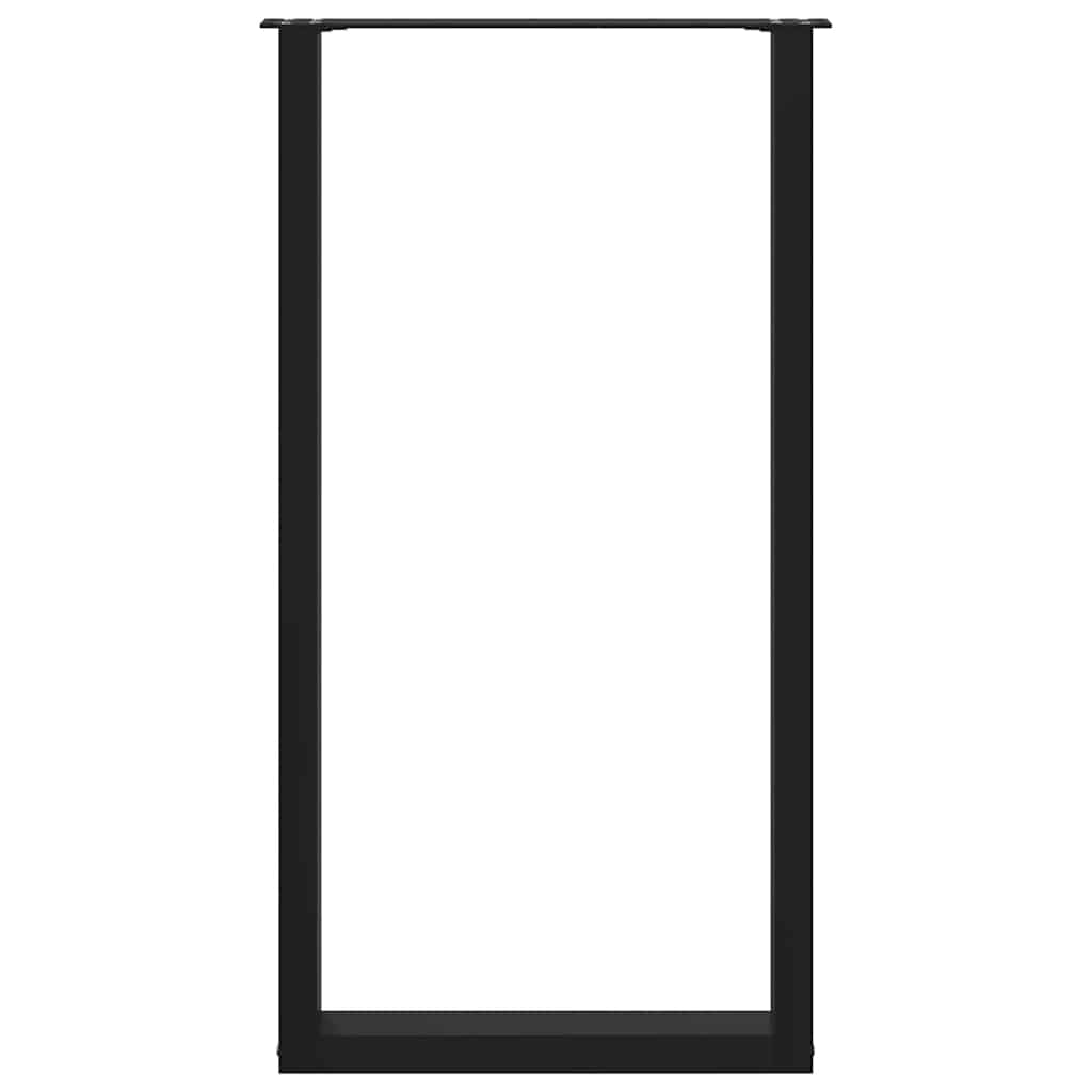 Pieds de table de bar en U, 2 pièces, noir, 60 x (110-111) cm, acier - XIOS