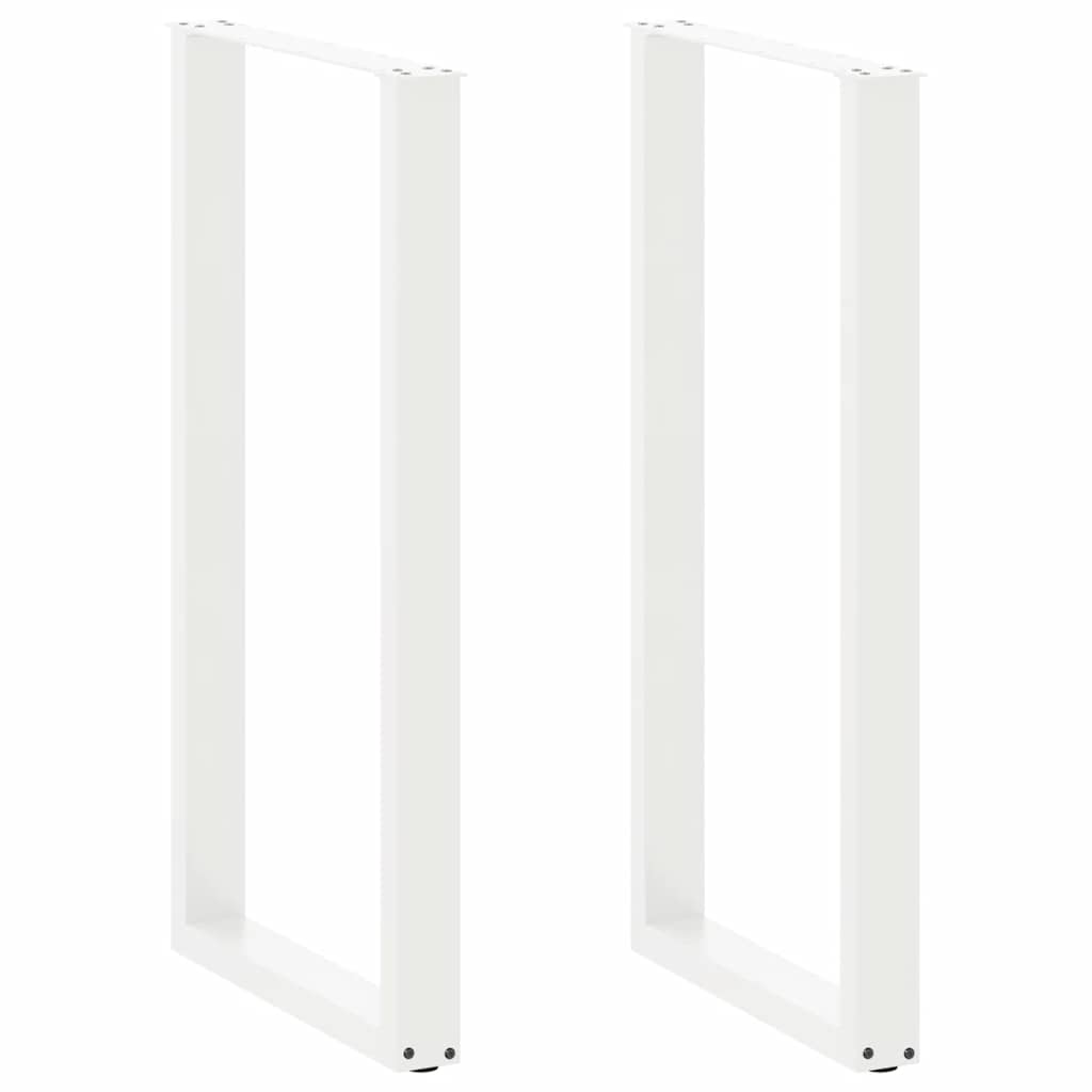 Pieds de table de bar en U, 2 pièces, blanc, 60 x (110-111) cm, acier - XIOS