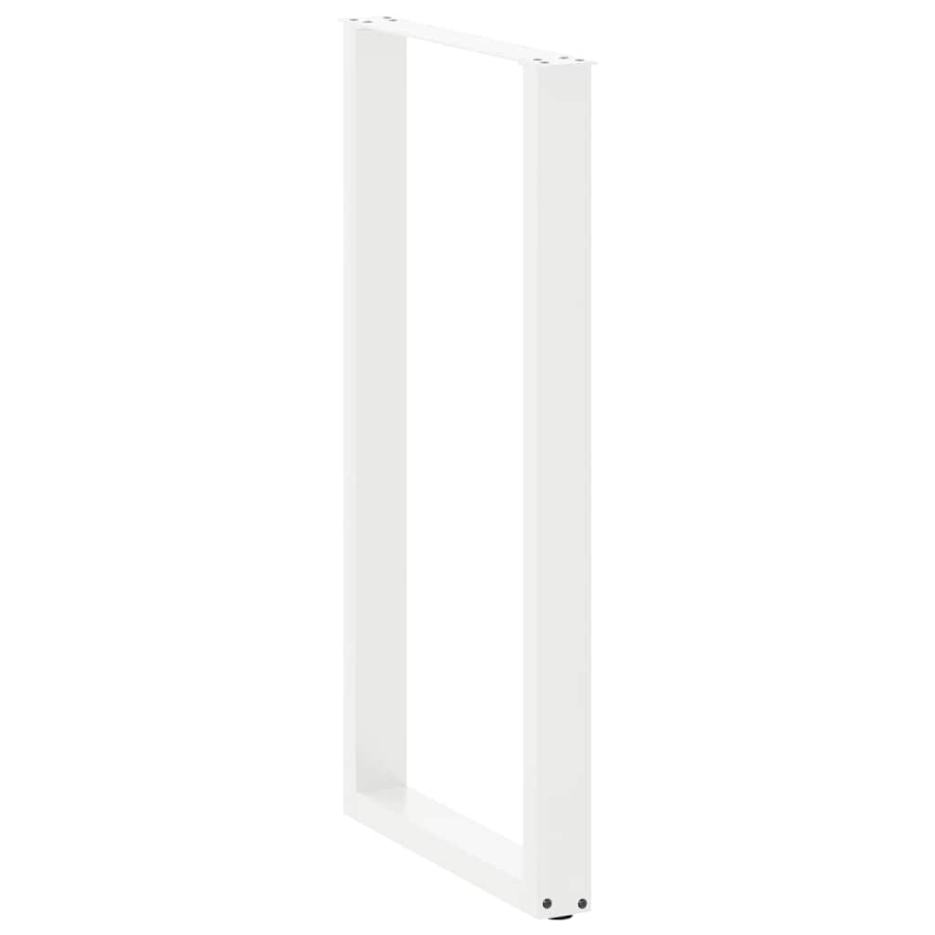 Pieds de table de bar en U, 2 pièces, blanc, 60 x (110-111) cm, acier - XIOS