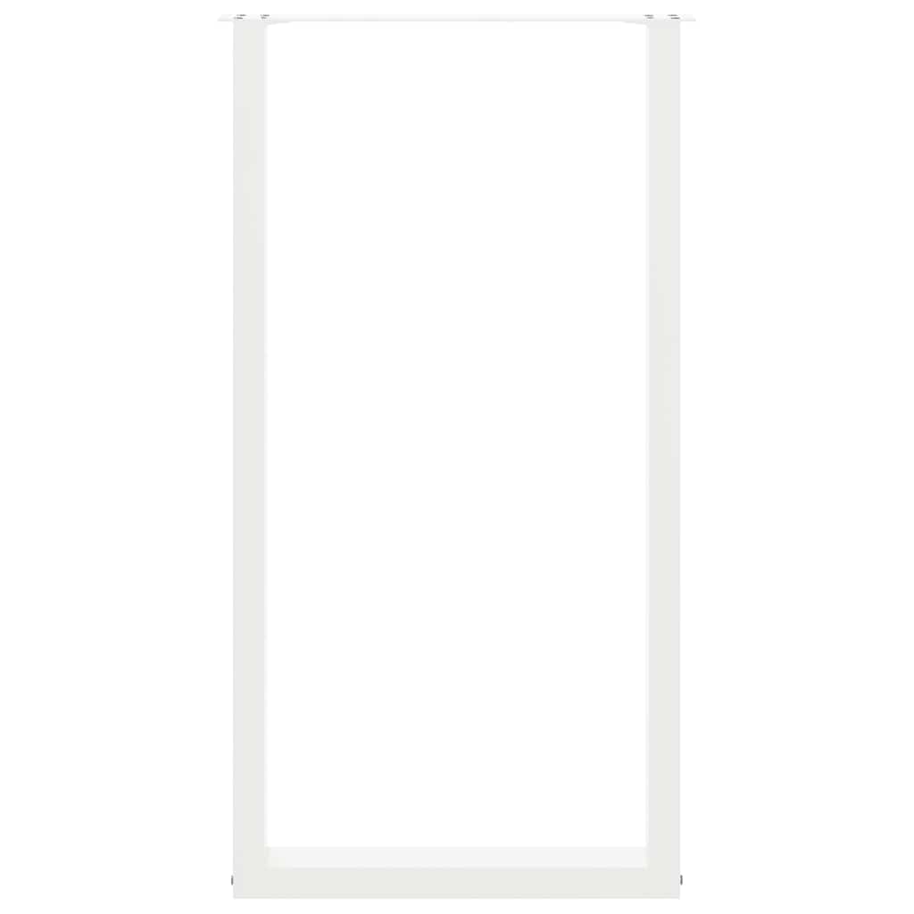 Pieds de table de bar en U, 2 pièces, blanc, 60 x (110-111) cm, acier - XIOS