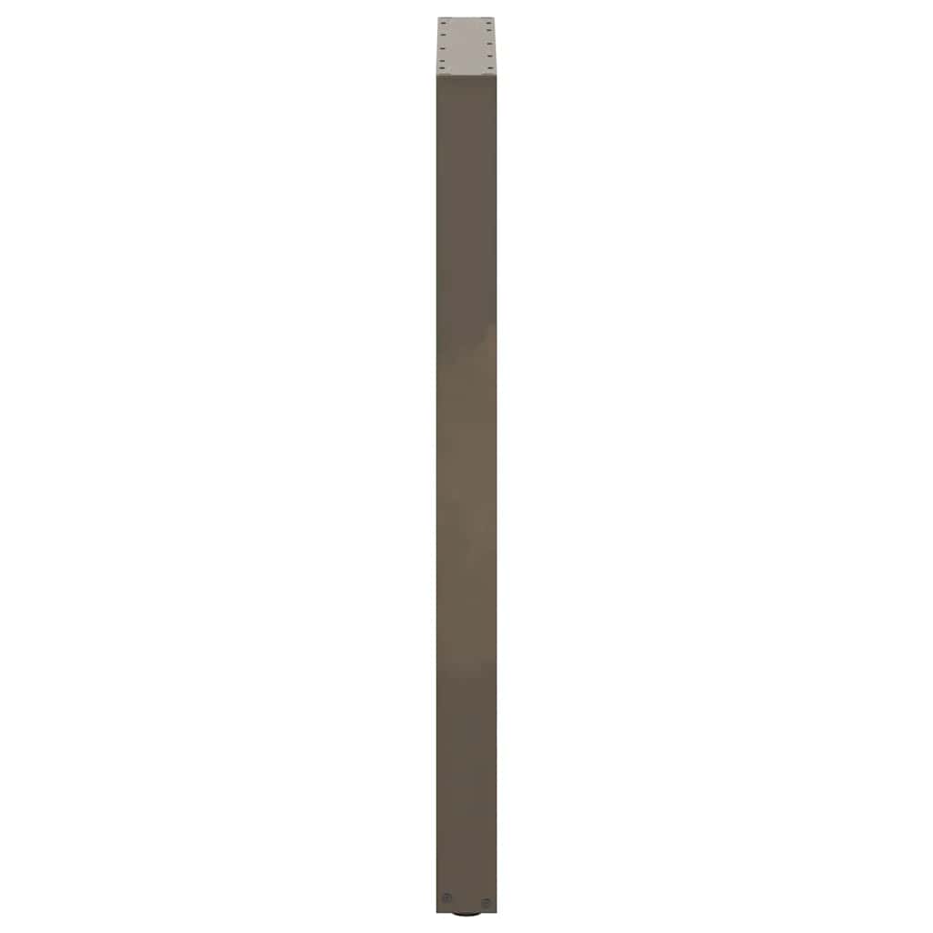 Pieds de table de bar en forme de U, 2 pièces, acier naturel, 60 x (110-111) cm