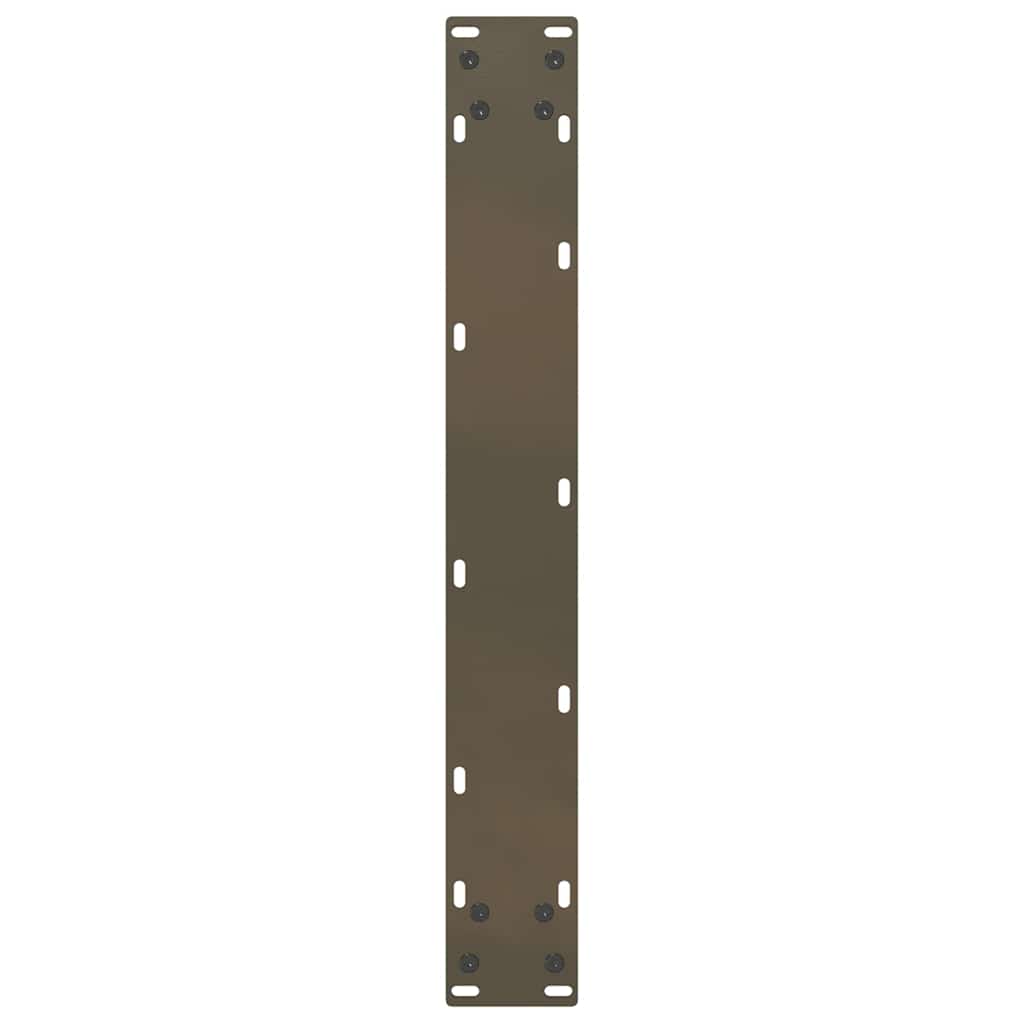 Pieds de table de bar en forme de U, 2 pièces, acier naturel, 60 x (110-111) cm