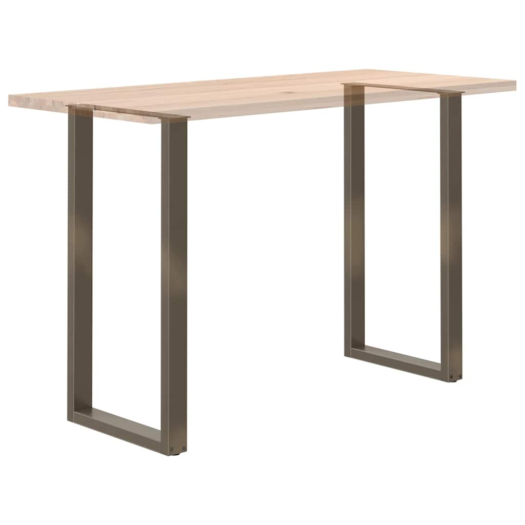 Pieds de table de bar en forme de U, 2 pièces, acier naturel, 60 x (110-111) cm