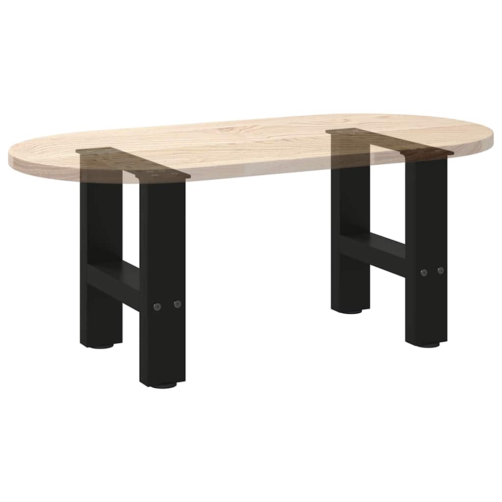 Pieds de table basse Noir 2 pièces 40 x (30-31) cm Acier - XIOS