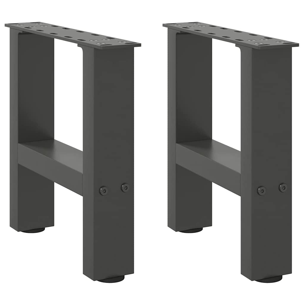 Pieds de table basse Anthracite 2 pièces 40 x (30-31) cm Acier - XIOS