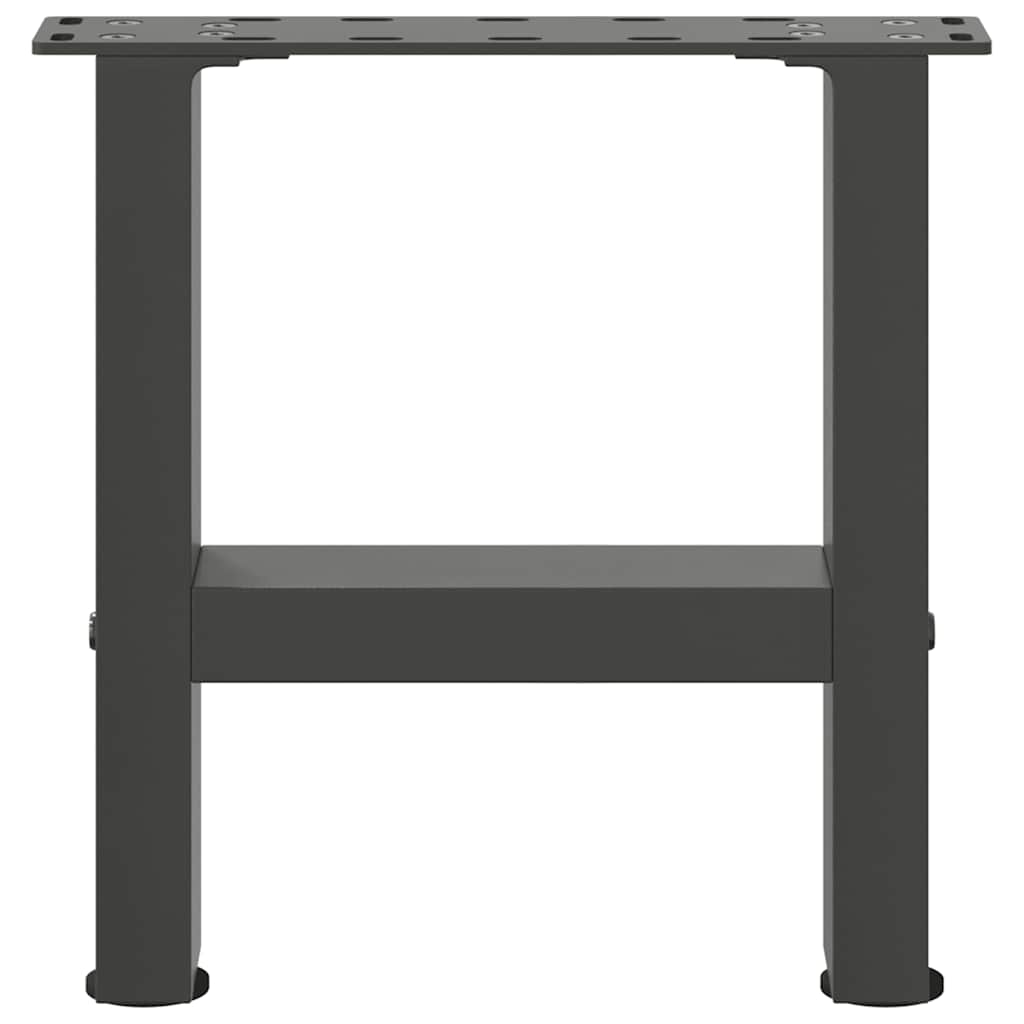 Pieds de table basse Anthracite 2 pièces 40 x (30-31) cm Acier - XIOS